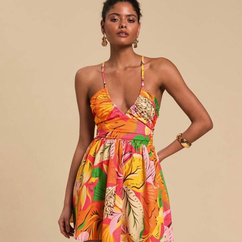Tropical Print Romper